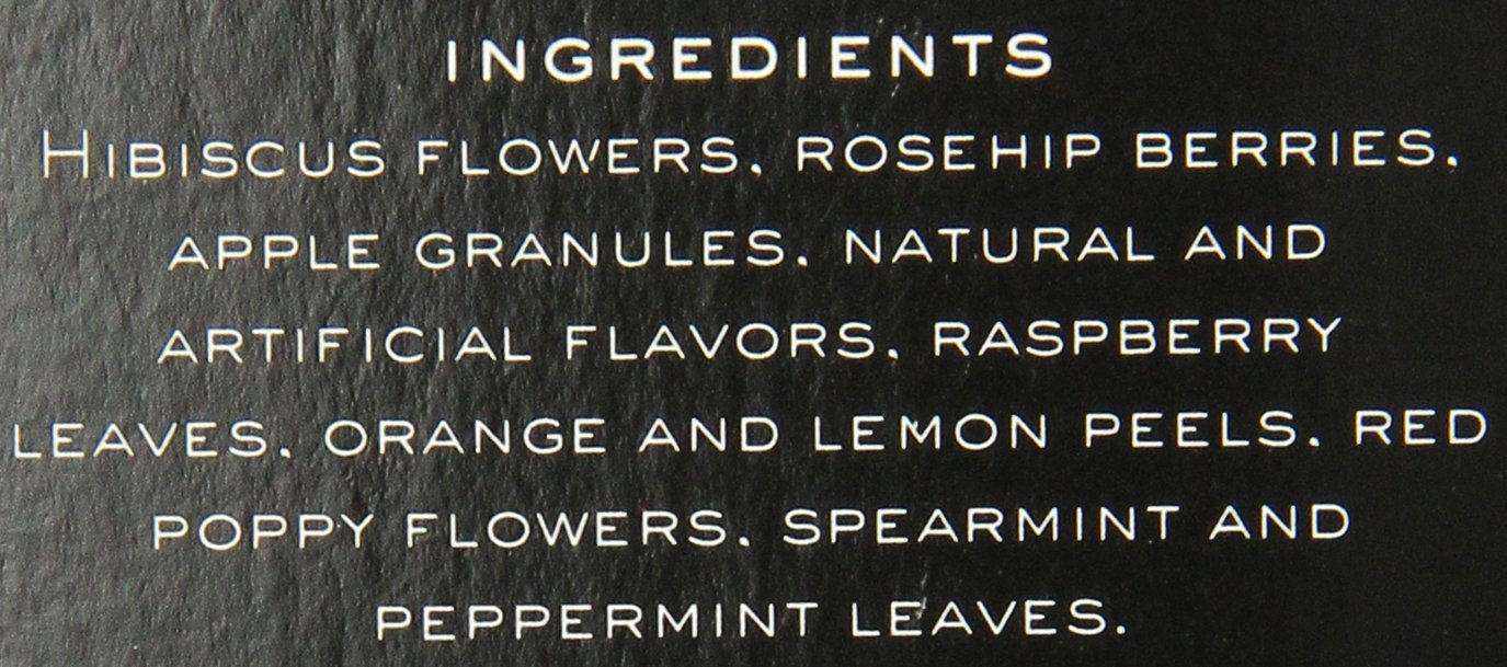 Harney & Sons Herbal Tea, Red Raspberry, 20 Tea Bags, 1.29 Oz : Herbal Teas : Grocery & Gourmet Food