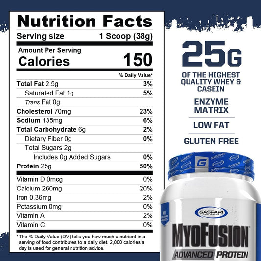 Gaspari Nutrition Myofusion Advanced Protein, Protein Blend With Whey