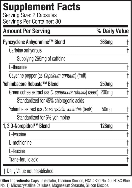 Hydroxycut Hardcore - 60 Rapid-Release Capsules - Thermogenic Calorie Burn, Extreme Energy + Focus, Maximum Intensity - For Women & Men