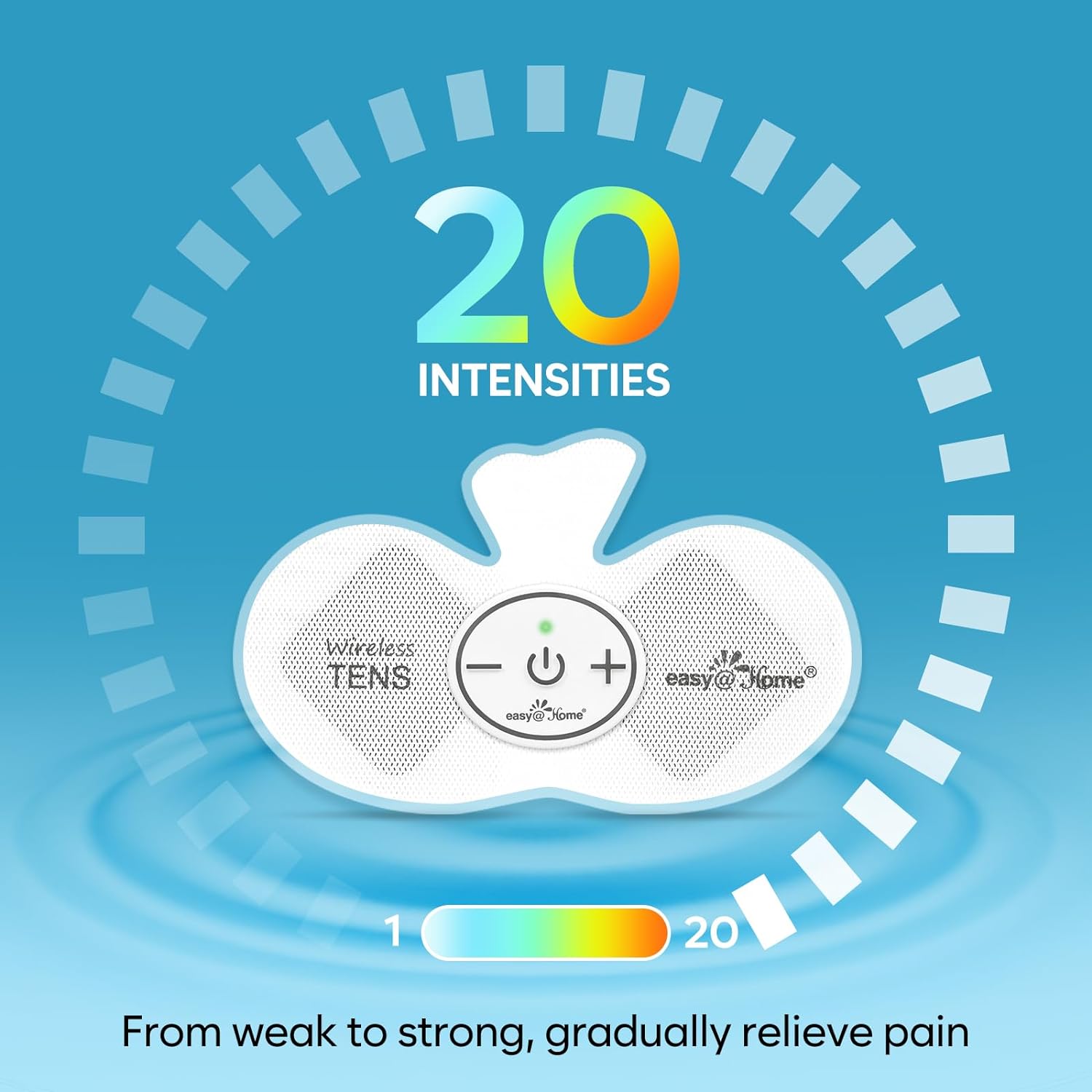 Easy@Home Rechargeable Compact Wireless TENS Unit - 510K Cleared, FSA Eligible Electric EMS Muscle Stimulator Pain Relief Therapy, Portable Pain Management Device EHE015 : Health & Household