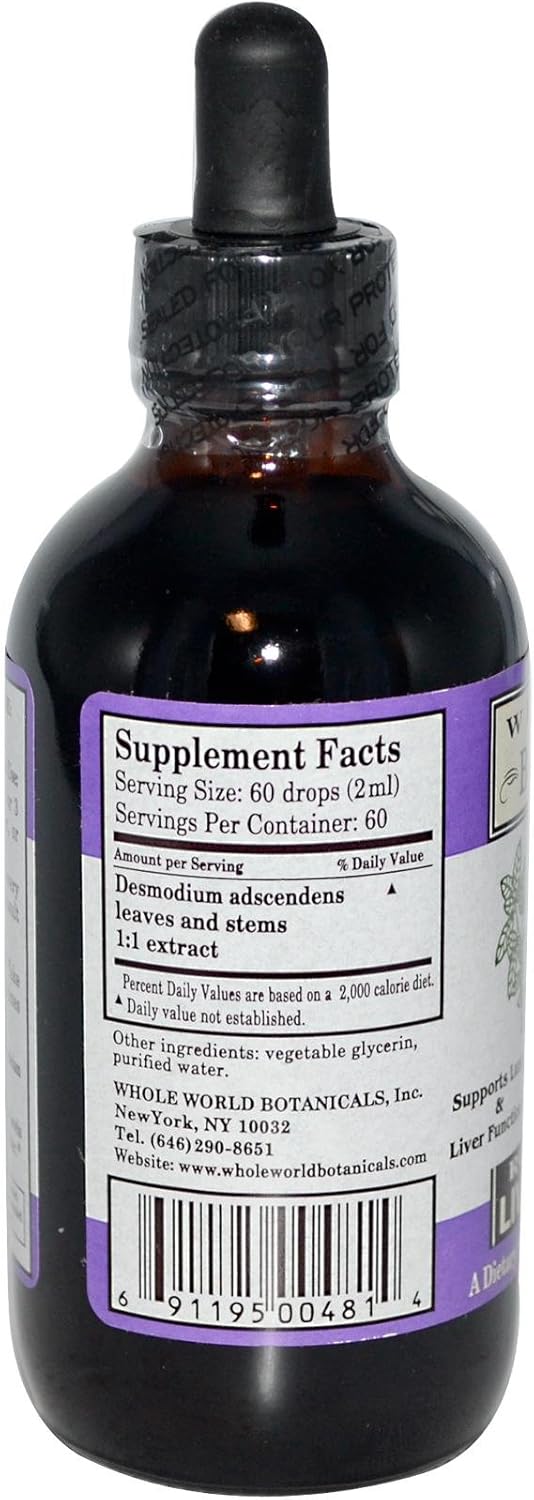 Whole World Botanicals Liver Lung Support Royal Desmodium - 4 Oz : Health & Household