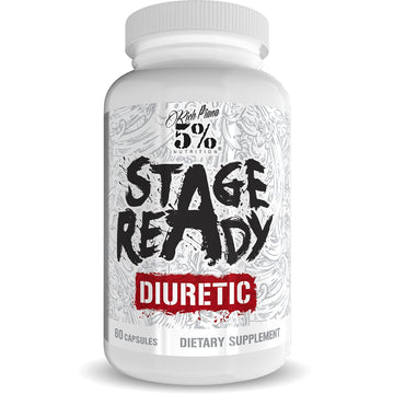 5% Nutrition Stage Ready Diuretic | Extra Strength Competition Diuretic | Fast Acting Weight Cut, Water Retention & Bloat Relief | Natural Formula W/Dandelion Root, Shavegrass, Uva Ursi (60 Pills)