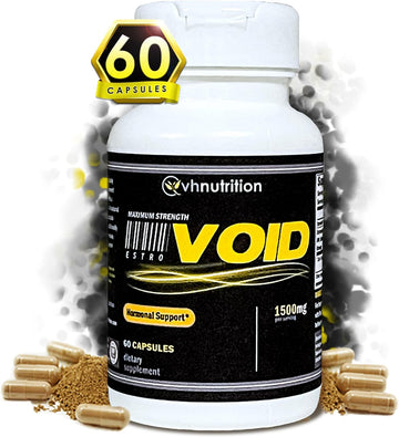 Vh Nutrition Estrovoid | Estrogen Blocker For Men* | 1500Mg Of Maximum Strength Natural Aromatase Inhibitor* W/Dim | 60 Capsules