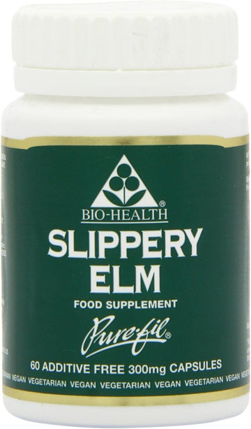 Bio-Health 300Mg Slippery Elm Powdered Bark - Pack Of 60 Capsules