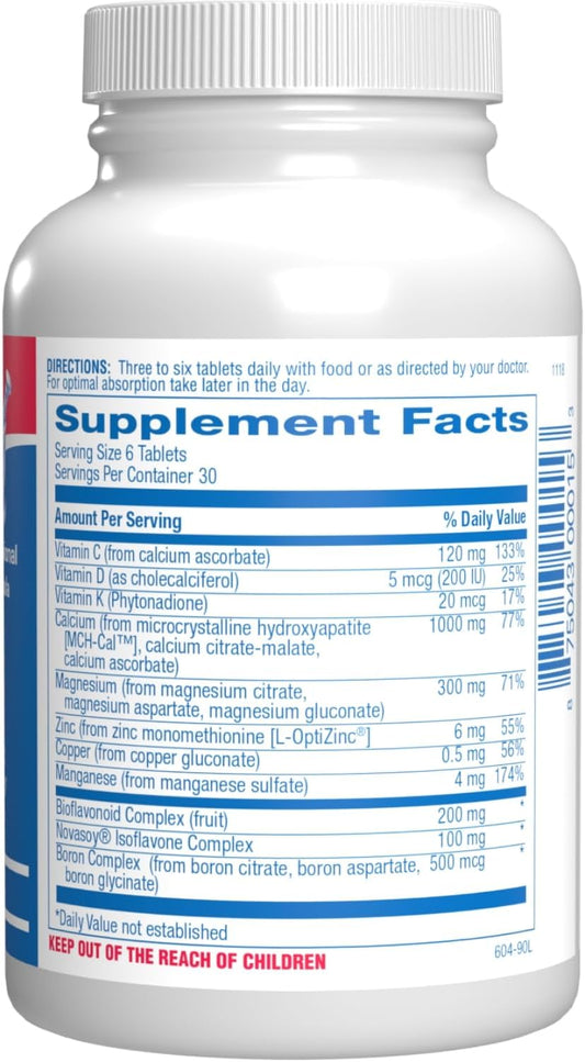Clinical Calcium Complex Bone Supplement - Restorative Calcium Magnesium Zinc D3 Supplement For Bone Health Strength & Density Support With Antioxidant Bioflavonoids - High Absorption - 15 Servings