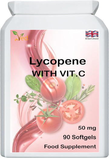 Ved Lycopene Supplement Vsupports Energy Balance, Non-Gmo, High Lycopene,50Mg X 90 Softgels