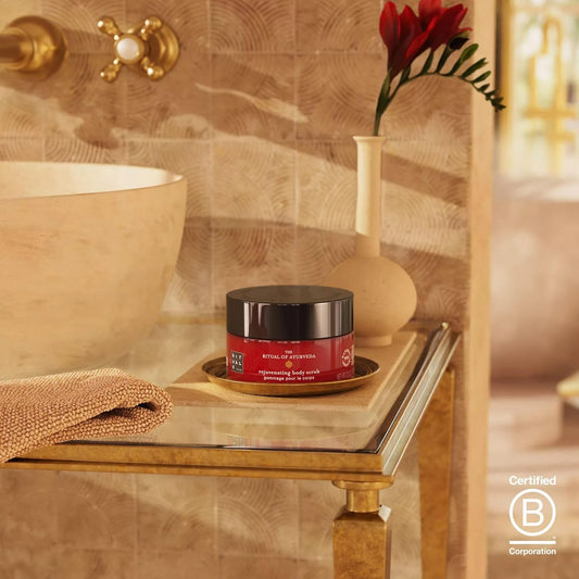 Rituals Body Scrub The Ritual Of Ayurveda - Body Salt Scrub Made With Pink Salt From Punjab And Sweet Almond Oil - Made From 94% Natural Origin Ingredients - 300G