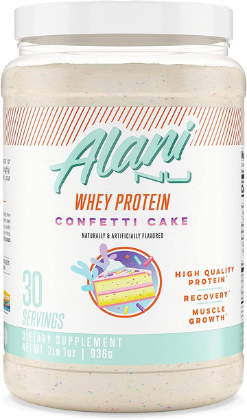Alani Nu Whey Protein Powder Confetti Cake | 23G Protein With Low Suga