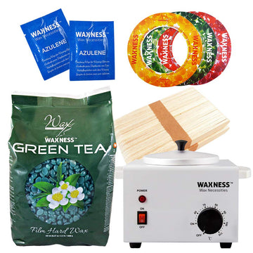 Waxness Green Tea Stripless Waxing Kit With 35.27 Oz / 1 Kg Wax