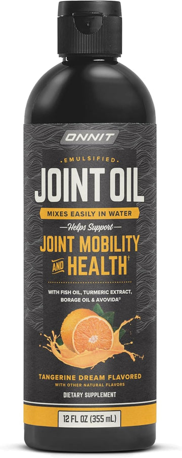 ONNIT Joint Oil - Emulsified Liquid Fish Oil to Support Joint Health and Mobility - Tangerine Flavor (12oz)
