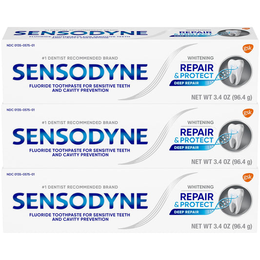 Sensodyne Repair And Protect Mint Toothpaste, Toothpaste For Sensitive Teeth And Cavity Prevention, 3.4 Oz