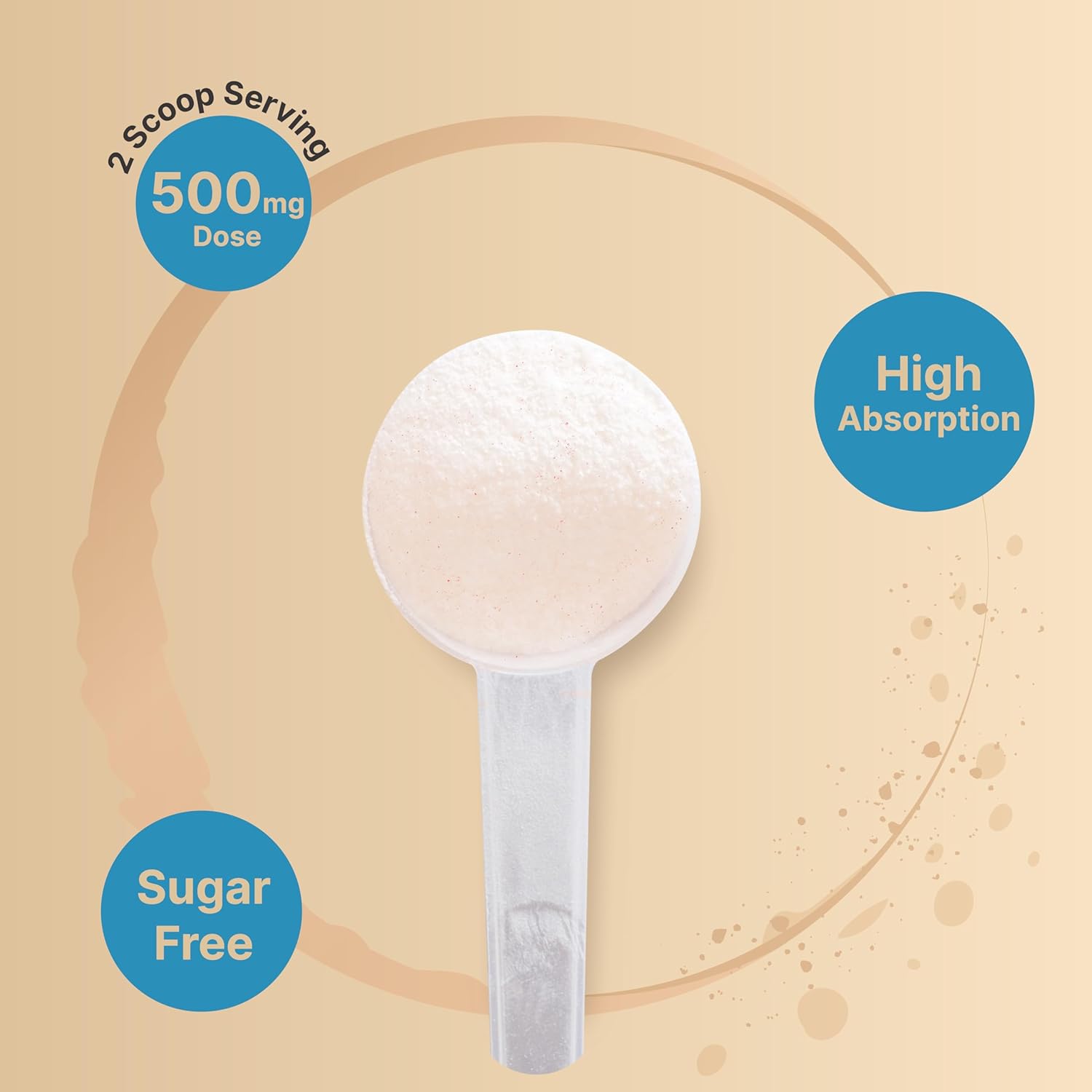 Magnesium Glycinate Powder For Sleep & Relaxation, 1Lb (16Oz) | 500Mg Chelated For High Absorption | Peach Mango Flavor | Muscle & Bone Support | Sugar-Free, Bitterless, Non-Gmo, Vegan