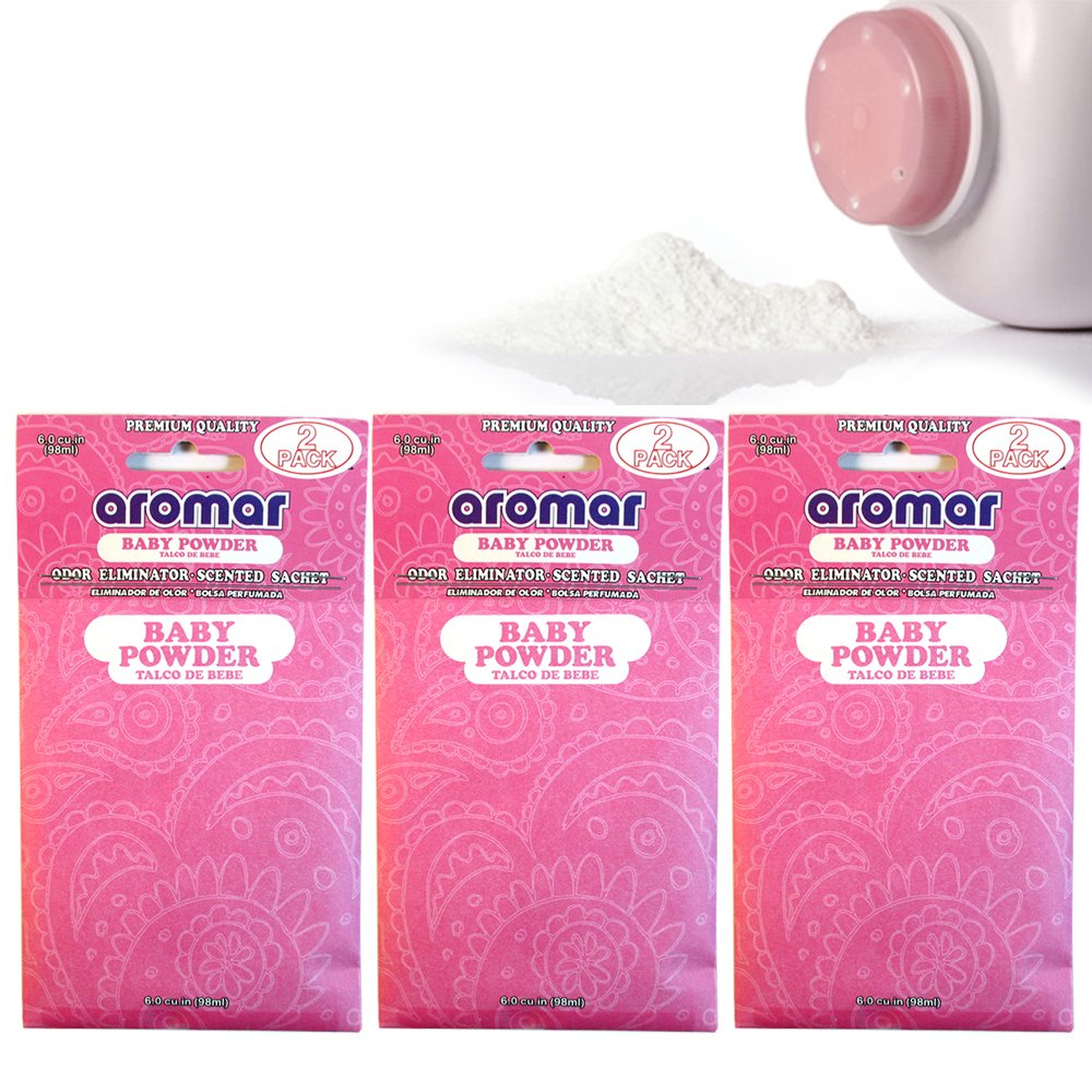 6 Pc Baby Powder Scented Sachet Drawer Bags Large Fresh Scent Air Freshener : Baby