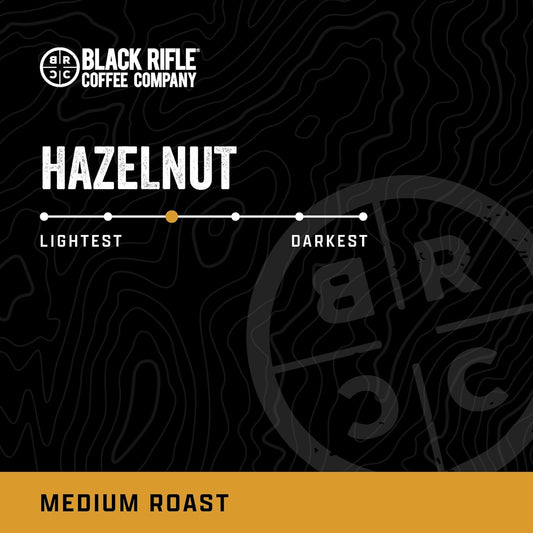 Black Rifle Coffee Company Hazelnut, Flavored Medium Roast Coffee Pods, 12 Single Serve Coffee Pods