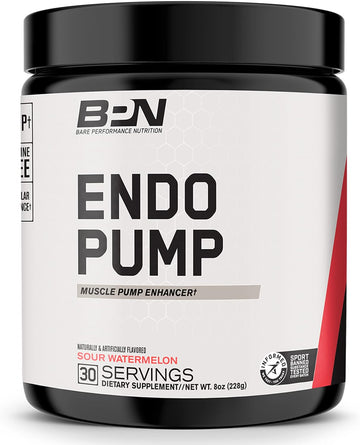 Bare Performance Nutrition, Bpn Endo Pump Pre-Workout Muscle Pump Enhancer, Increased Blood Flow/Oxygen Transport To Muscles, Sour Watermelon