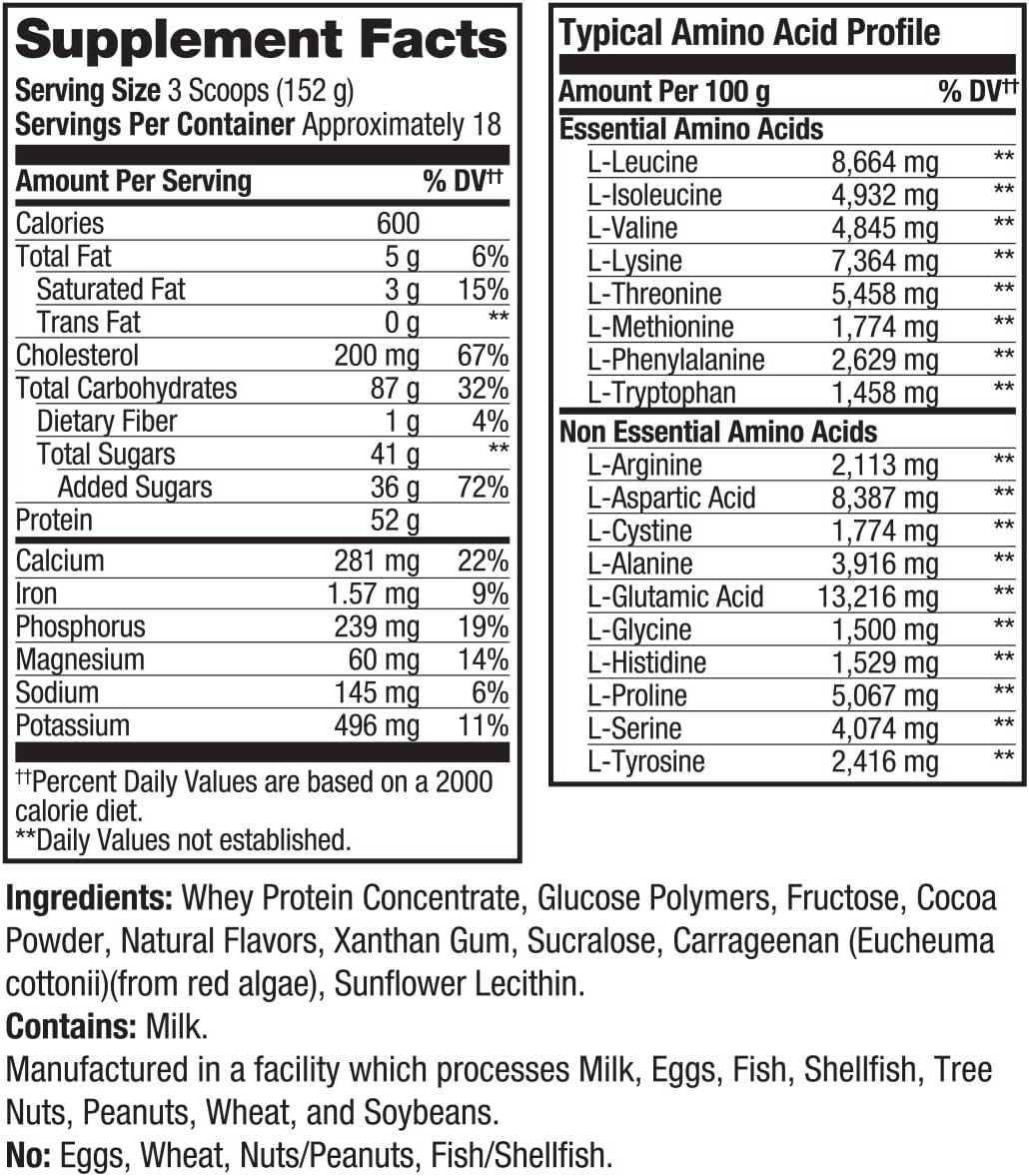 ProLab N-Large2 Mass Gainer - Powerful Mass Gaining Support Formula -