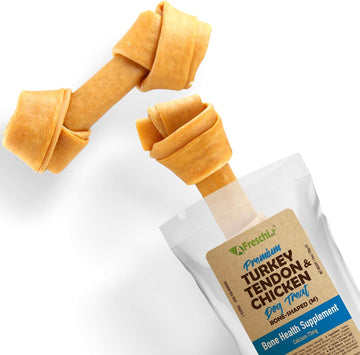 Afreschi Turkey Tendon And Chicken For Dogs, Premium All-Natural Joint Health Supplement Containing Calcium, Good For Puppy Chew, Puppy Treat, Hypoallergenic, Alternative To Rawhide (Medium)