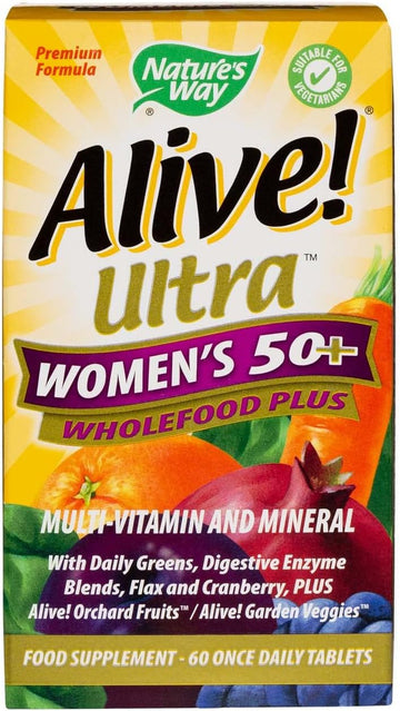 Alive! Ultra Women'S 50+ Wholefood Plus Multivitamins - 60 Tablets