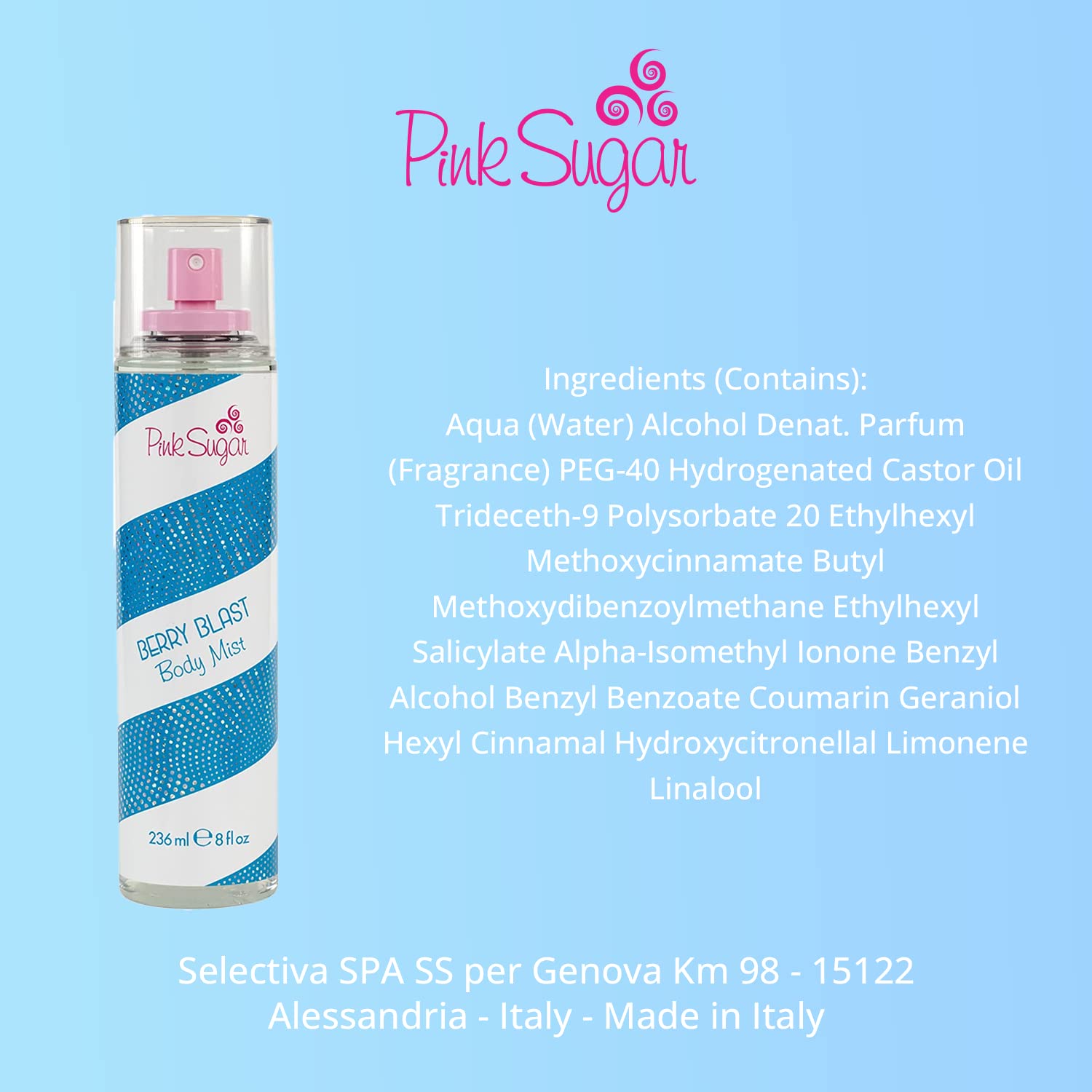 Pink Sugar Berry Blast Body Mist For Women, 8 Fl Oz : Beauty & Personal Care