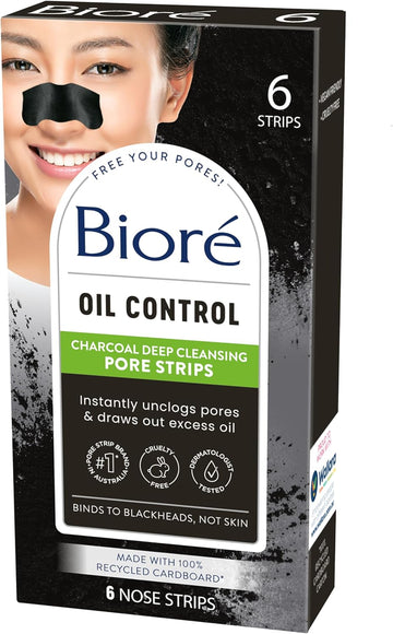 Biore Charcoal Pore Strips - Pack Of 6