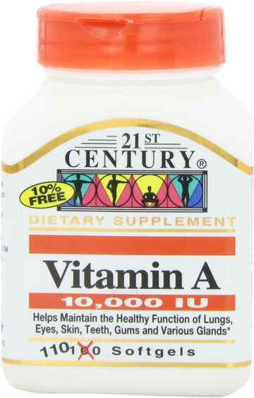 21St Century A 10,000 I.U. Softgels, 110 Count (Pack Of 2)