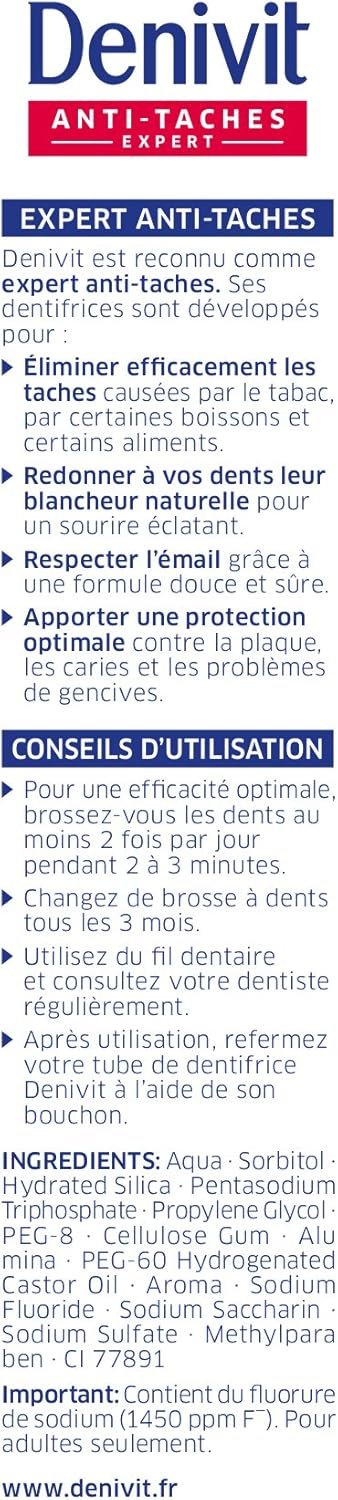 Denivit Toothpaste "Anti Stains" 4 X 50 Ml