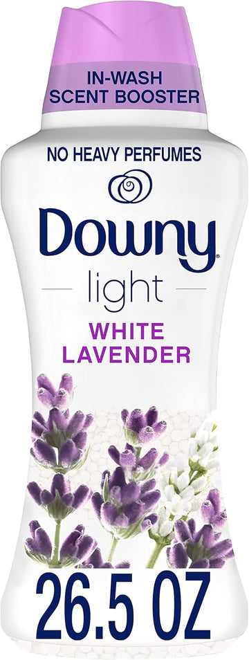 Downy Light Laundry Scent Booster Beads For Washer, White Lavender, With No Heavy Perfumes, 26.5 Oz, Use With Fabric Softener