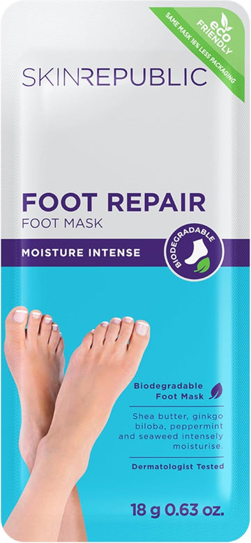 Skin Republic Foot Repair Mask | Intense Moisturization | Helps Soothe Rough, Dry Feet And Heels (Pack Of 1)
