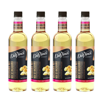 Davinci Gourmet Classic Macadamia Nut Syrup, 25.4 Fluid Ounce (Pack Of 4)