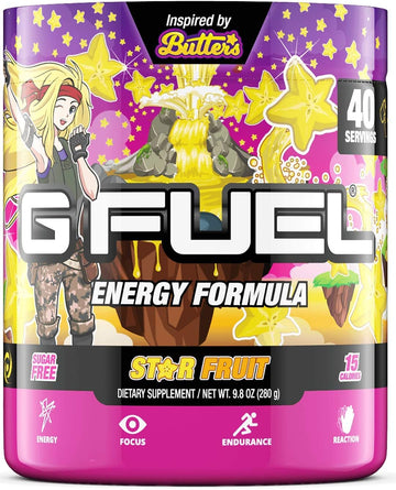 G Fuel Butters Energy Powder, Sugar Free, Clean Caffeine Focus Supplem