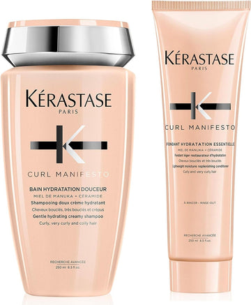 Kerastase Duo Curl Manifesto Bain Hydratation Shampoo 250Ml & Curl Manifesto Fondant Hydratation Con