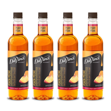 Davinci Gourmet Classic Peach Syrup, 25.4 Fluid Ounce (Pack Of 4)