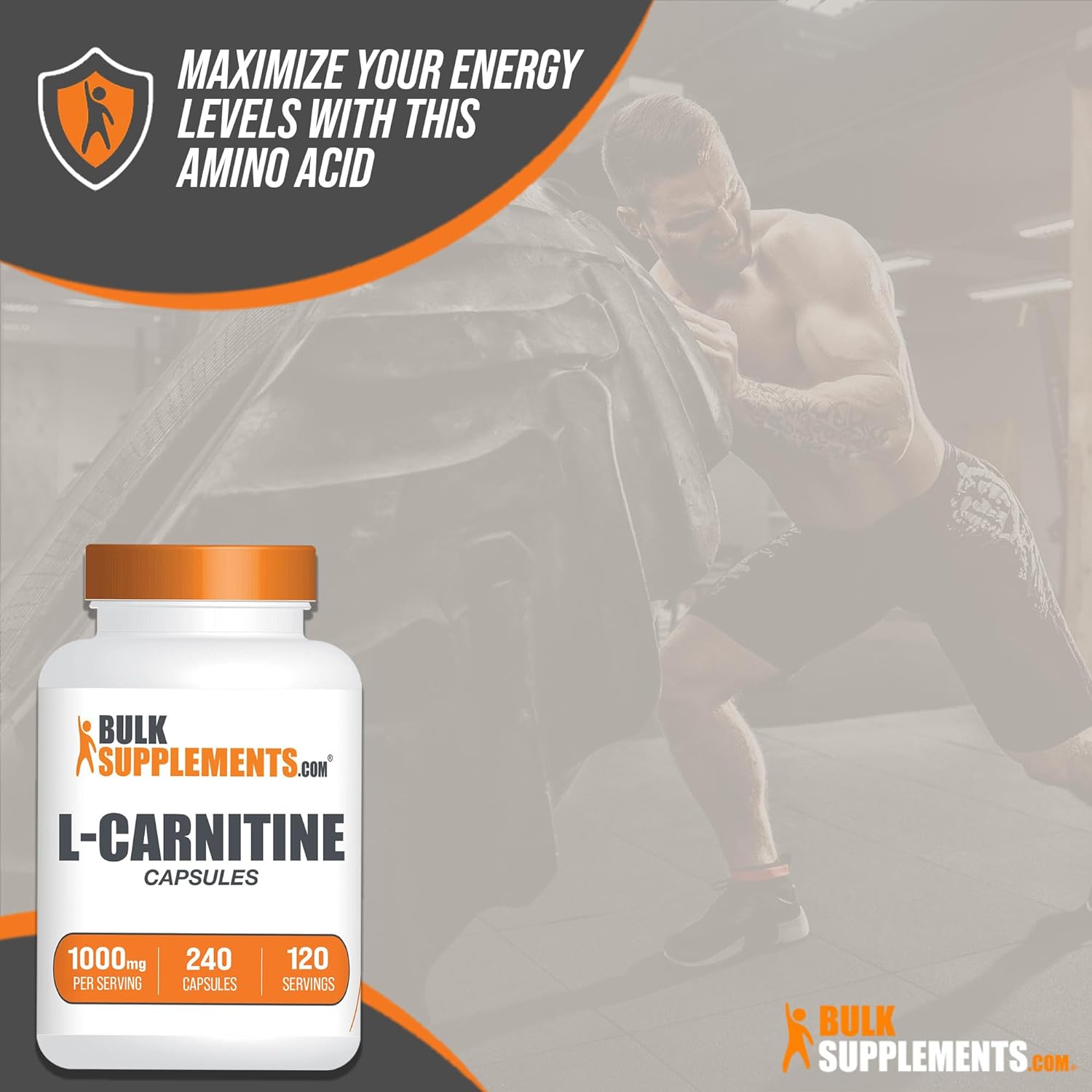 BULKSUPPLEMENTS.COM L-Carnitine 1000mg Capsules - Carnitine Supplement