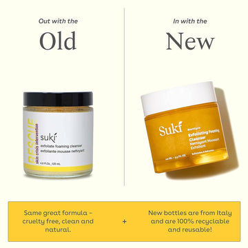 Face Scrub Exfoliating Face Wash | Suki Skincare Exfoliate Foaming Cleanser, Gentle Daily Scrub With Colloidal Oat & Raw Sugar, Natural Deep Pore Cleaner & Microdermabrasion Facial Exfoliator 3.38 Oz
