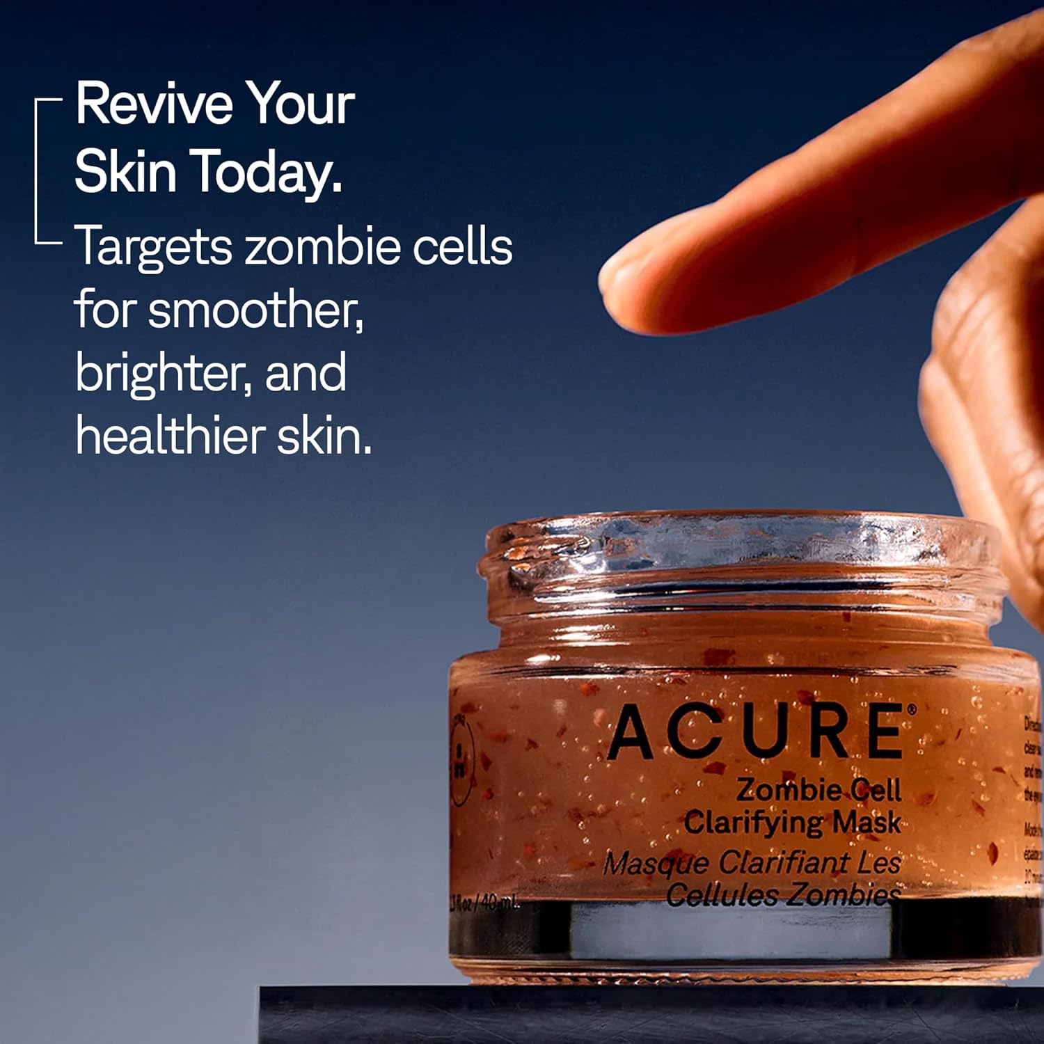 Acure Zombie Cell Clarifying Mask β Detoxify & Exfoliate For Revitalized, Radiant Skin; Unclogs Pores, Boosts Cell Turnover, Vegan, 1.3 Fl Oz : Beauty & Personal Care
