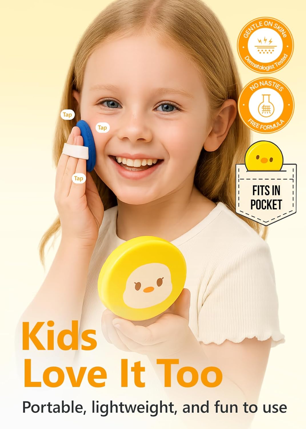 Atopalm | Tok Tok Facial Sun Pact | Sun Cushion Spf43 Pa+++ | Sunscreen Korean | For Dry And Sensitive Skin | Outdoor Sunscreen Compact | Moisturizing Spf Cushion Mineral Cream | Korean Skincare | 15G : Baby