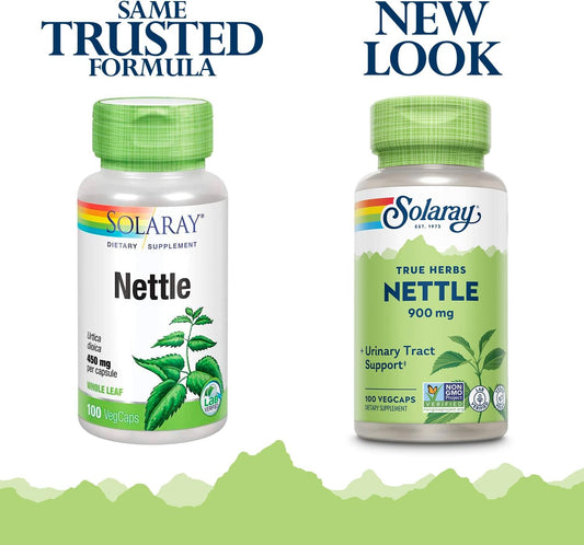 Solaray Nettle Leaf 900 Mg, Vegan Supplement For Urinary Health And Kidney Support, Prostate Health And Respiratory Wellness, Non-Gmo, 60 Day Money Back Guarantee 50 Servings, 100 Vegcaps