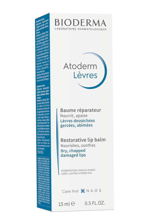 Bioderma Atoderm Lip Balm - Moisturizing and Nourishing Lip Balm for Dry, Chapped Lips