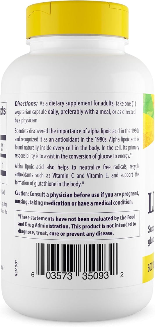 Healthy Origins Alpha Lipoic Acid 600 Mg, 150 Count