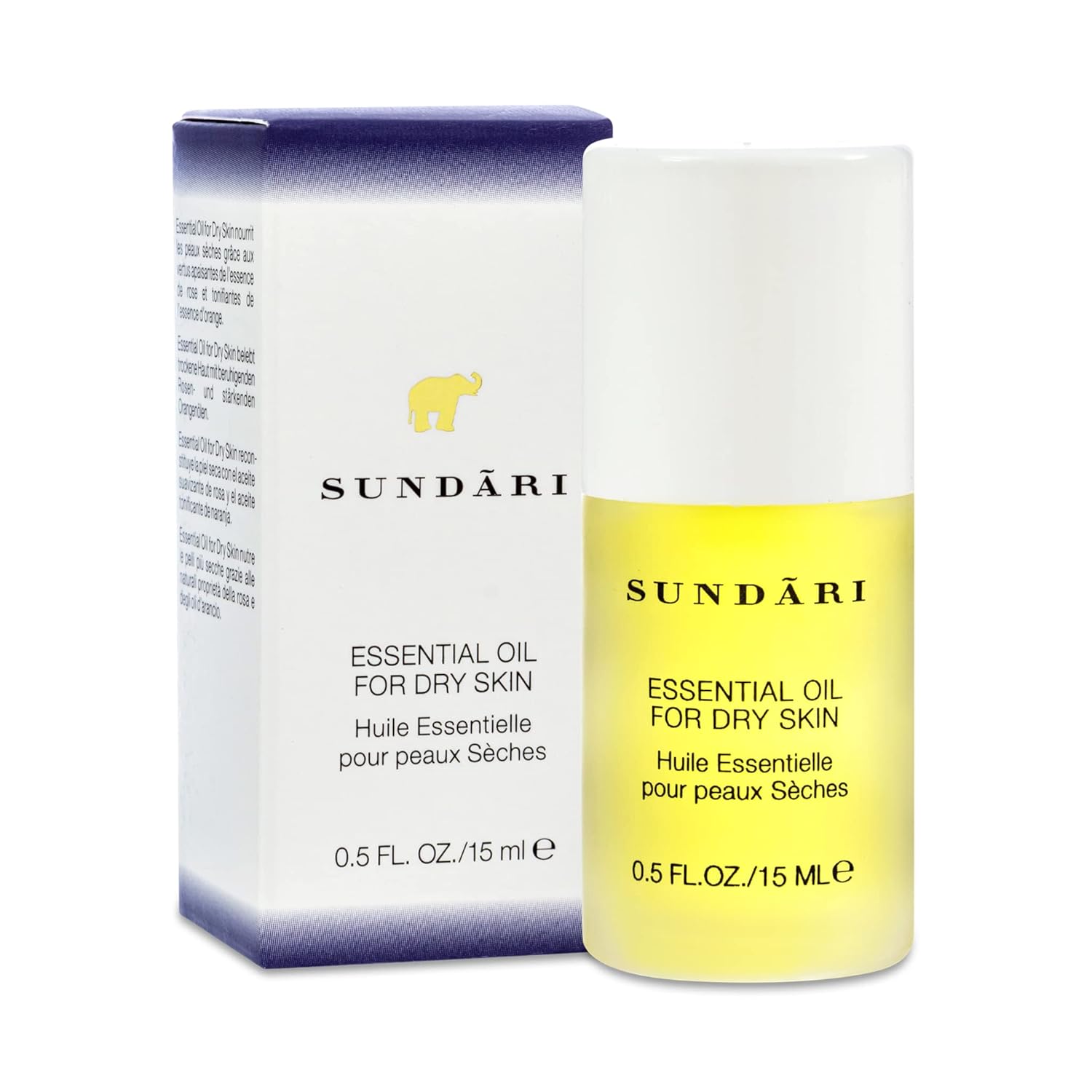 Sundari Essential Oil For Dry Skin, 0.5 Fl Oz, Combats Dryness, Fades Fine Lines For Soft, Smooth Skin, Rose & Orange Oils, Penetrates Deeply : Beauty & Personal Care