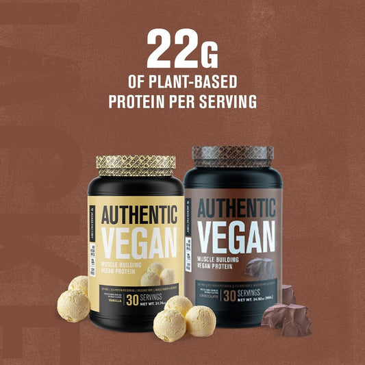 Authentic Vegan Plant Based Protein Powder - 22G Of Muscle Building Pr