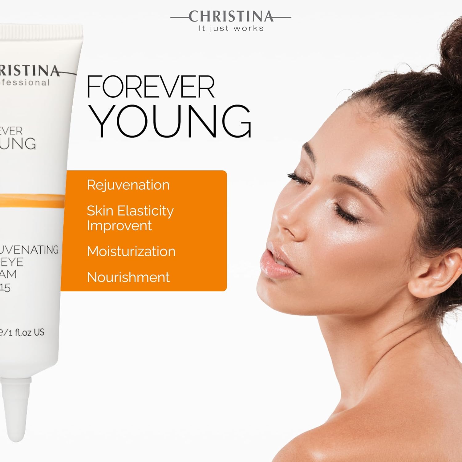 -Christina- Forever Young Eye Cream With Spf 15 | Cream With Vitamin K Hydrates, Rejuvenates, Revitalizes The Skin 30Ml : Beauty & Personal Care