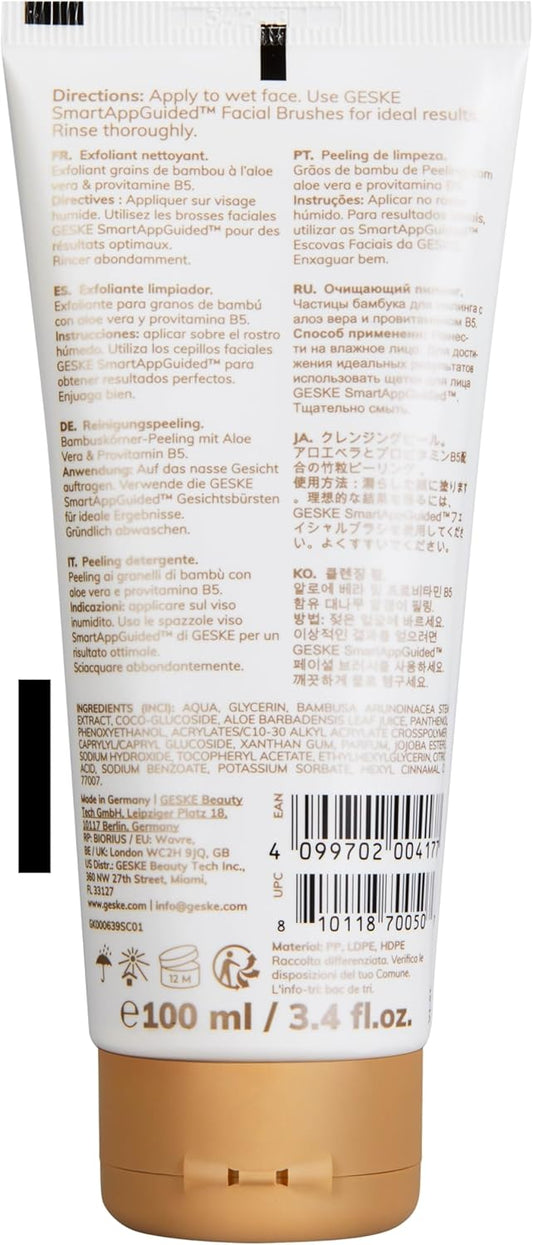 Geske Cleansing Peel | Peeling With Aloe Vera, Provitamin B5 Power & Bamboo Seeds | Toning & Exfoliating | For Perfecting & Brightening Impure Skin | All Skin Types | Youthful Glow | Vegan Formula