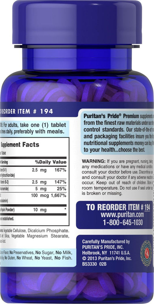 Puritan'S Pride Vitamin B-Complex And Vitamin B-12, 180 Count