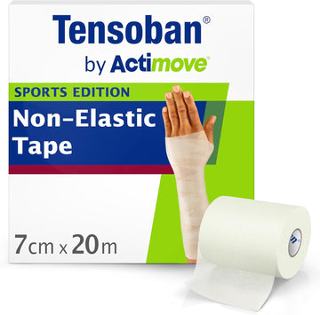 Tensoban By Actimove Sports Edition Underwrap Bandage, Protective Barrier Under Sports Tapes, 7 Cm X 20 M, White, 1 Roll