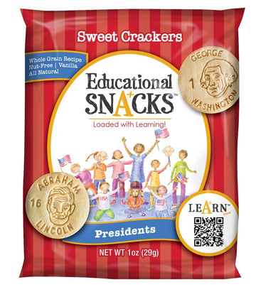 Educational Snacks – States & Capitals Edition | Nut-Free, All-Natural Educational Snacks For Kids | Explore U.S. States & Capitals – Different Mix In Every Bag | 24-Pack For Playdates, Family Learning & Travel