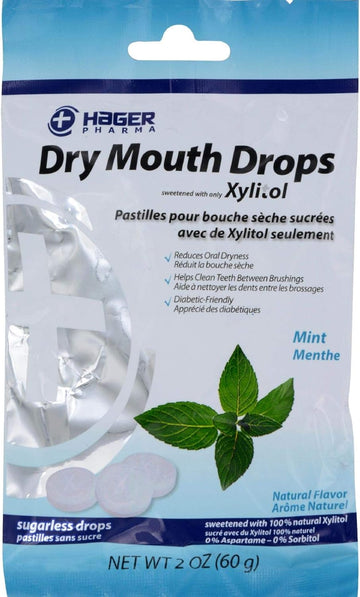 Dry Mouth Drops, Mint, 2 Ounce