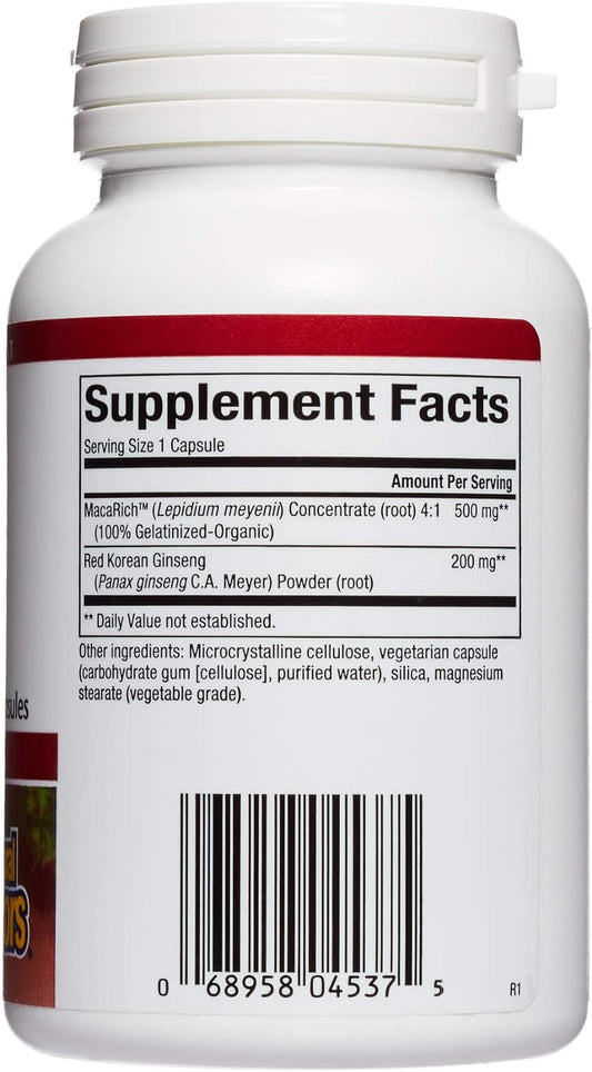 Macarich By Natural Factors, Super Strength Power Maca, Superfruit Antioxidant Supplement With Ginseng, 90 Capsules (90 Servings)