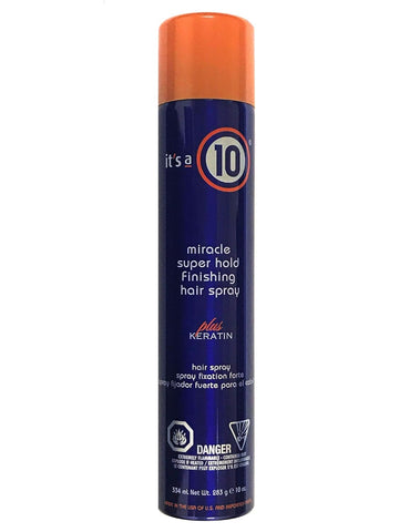 It'S A 10 Haircare Miracle Super Hold Finishing Hair Spray Plus Keratin, 10 Ounce