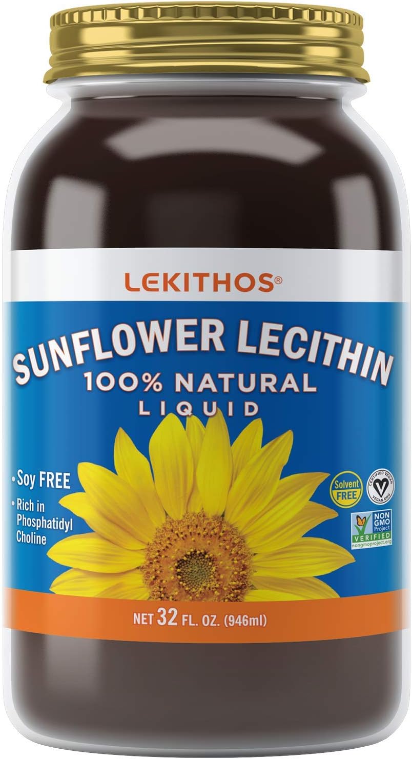 Lekithos 100% All Natural Sunflower Lecithin Nongmo Gluten Free (32 Oz) : Health & Household
